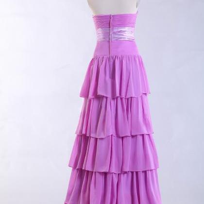 Purple Prom Dress Tiered Prom Dress Long Prom..