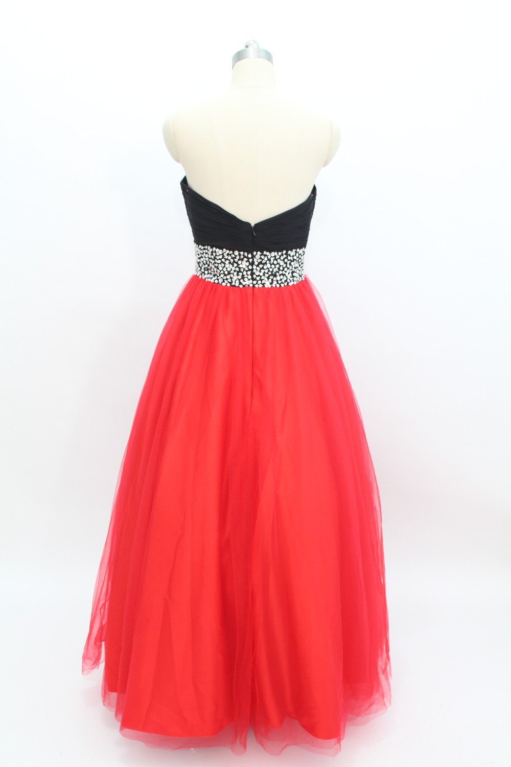 Sexy Red Backless Evening Dress Straps V Neck Party Prom Dress cc1820 main image 0
