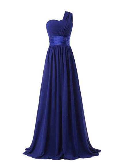 Navy Blue Bridesmaid Dresses,simple Bridesmaid Dresses,one Shoulder ...